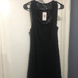 Torrid Size 1 Black lace overlay dress knee length